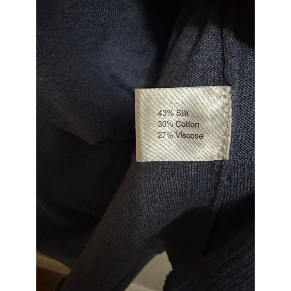 Cotton Addiction- Blue/ V neck/ Sweater/ Silk blend/ Size M - Picture 4 of 4